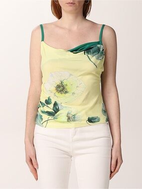 NWT Pinko Viserbella Floral Top with Spaghetti Straps